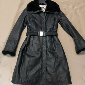 Nwot Danier leather/fur coat